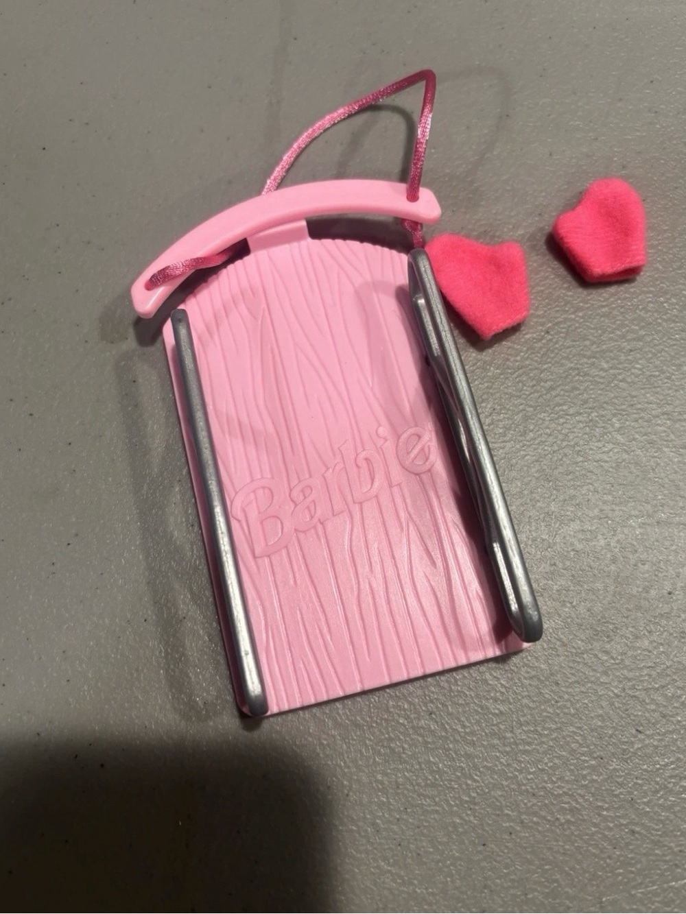 Vintage Barbie Sled with Gloves In Very Good Condition No Doll